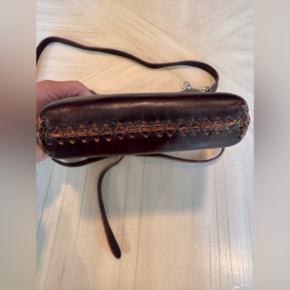 Hawaii Leather Cross Body Shoulder/Crossbody Bag – Brown Handmade Island Leather - Picture 14 of 16